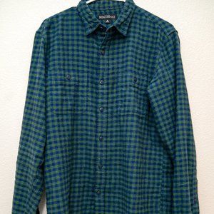 J.Crew - Men's Long Sleeve Dress Shirt Flannel - Navy - Medium